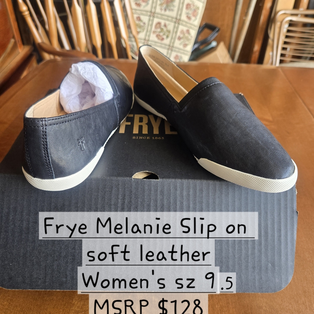 Frye Black Leather Flats Timeless Comfort